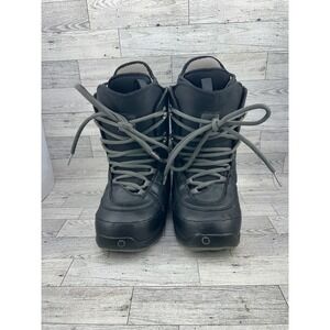 Burton Ion Grom Snowboard Boots Black Lace Up Kids Youth US 7 UK 6 EUR 40
